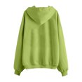 thumbnail image 3 of Women's Zip Up Hoodie Long Sleeve Casual Loose Sweatshirt Drawstring Hooded Jacket Front Kangaroo Pocket Lightweight Daily Layering Outerwear Green,S, 3 of 4