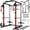 Pro Power Cage-Red, variant on Power Rack Power Cage with LAT Pulldown Attachment and Pull Up Bar,2000LBS Squat Rack for Home Gym