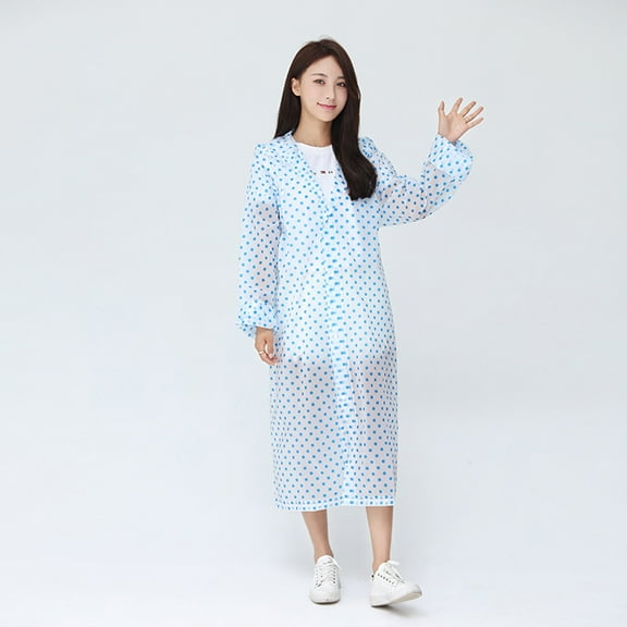 WHAMVOX Waterproof Raincoat Outdoor Raincoat Lightweight Raincoat Women's Blue