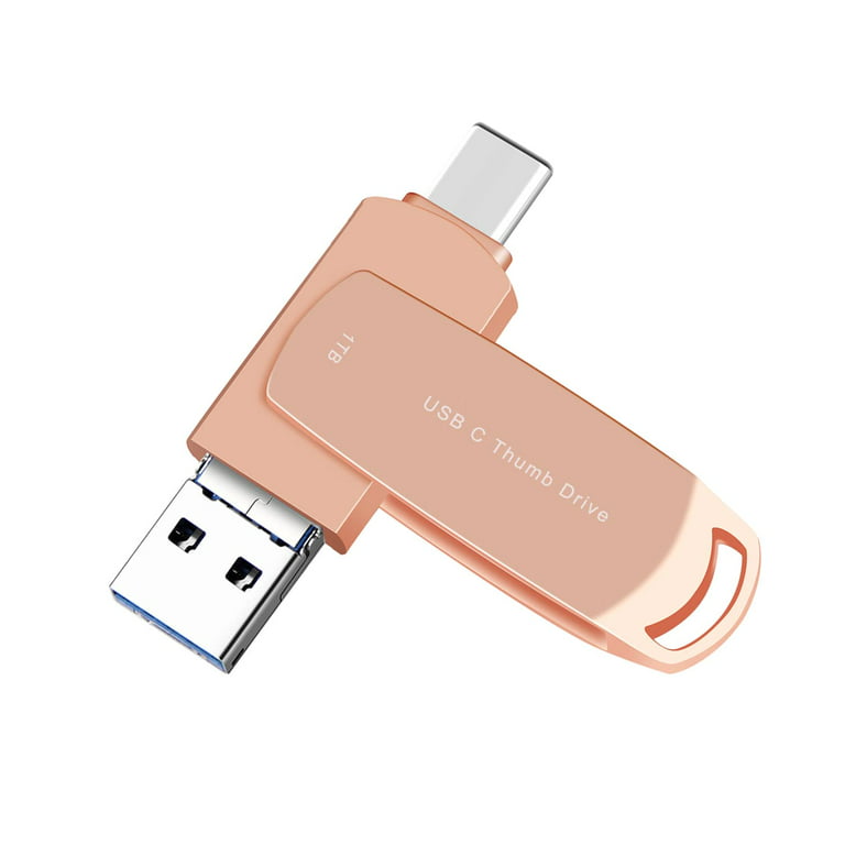 USB C Flash Drive Phone 1TB Thumb Drive , USB3.1 Jump Drive with Micro USB for Android Phone Compatible MacBook Pro Air iPad pro iPad mini6 and Computer (Pink 1000GB ) -