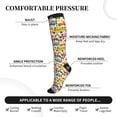 thumbnail image 3 of Lsque Transports with Animals Pattern Sport Compression Socks for Men & Women 15-20 mmHg Knee High Nurse Pregnant Running Medical and Travel Athletic, 3 of 6