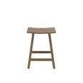 thumbnail image 4 of GARDEN 24" Inches Adirondack Plastic Outdoor Bar Stools (Set of 2), Weathered Wood, 4 of 7