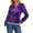 Purple, variant on Womens Sparkle Baseball Jacket Sequin Shimmer Jacket Coat Long Sleeve Glitter Shiny Baseball Jacket Outerwear Black L