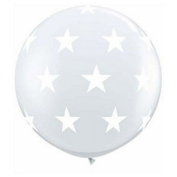 LOONBALLOON Stars Balloons, 36″ BIG STARS-A-ROUND - DIAMOND CLEAR