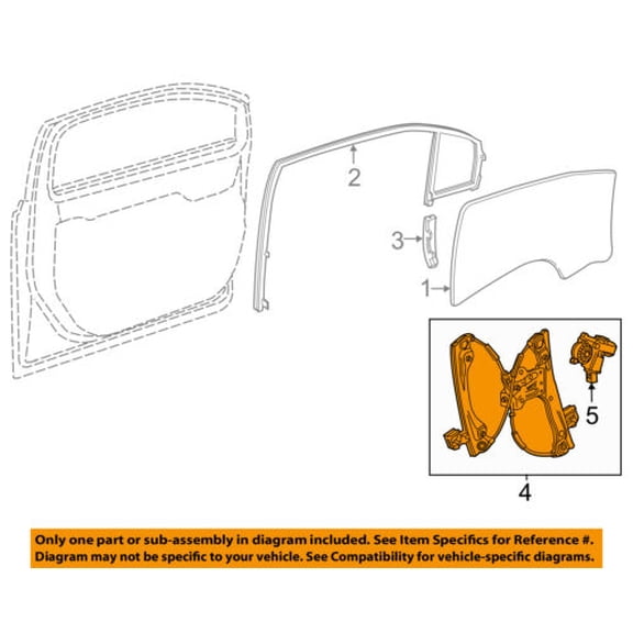Chevrolet GM OEM 11-15 Volt Front Door-Window Lift Regulator 22938326
