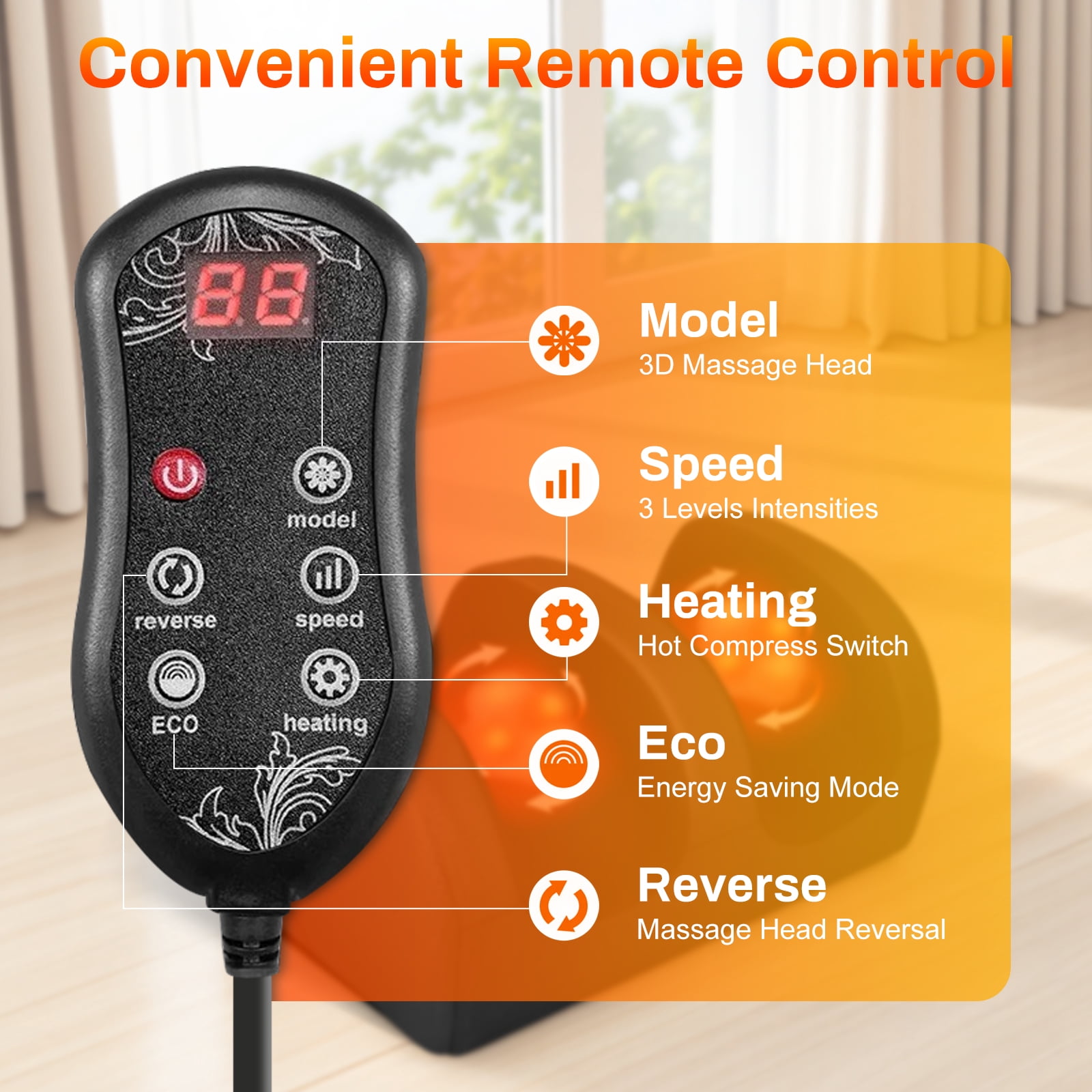 Foot Massager, Shiatsu and Foot Massage Machine, Calf Deep Tissue Massage Machine with Heat, Leg Massager with Massage Roller, Gifts for Mom & Dad, Black