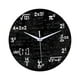 thumbnail image 1 of Reloj de pared redondo de 30 cm, sin tictac, con fórmula matemática, de cuarzo, para niños. Matemáticas, 1 of 9