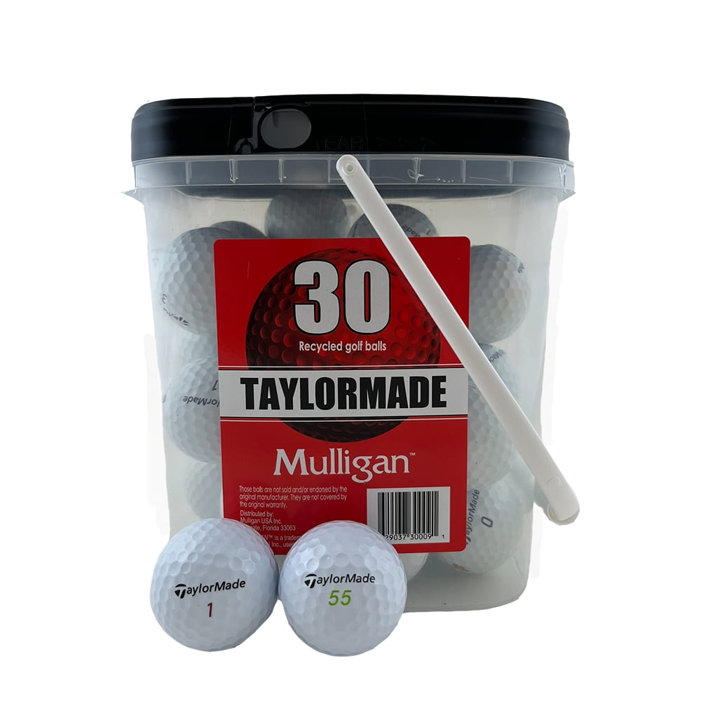30 Taylormade Used Recycled White Golf Balls, by Mulligan