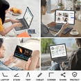 thumbnail image 4 of edaiser Swivel Keyboard Case for Apple iPad Pro 11 inch M5 2025, M4 2024 A3357 A3358 A3359 A2836 A2837 A3006; Wireless 360 Rotatable Cover with Pencil Holder, Multi-Touch Trackpad, Space Gray, 4 of 7