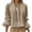 Khaki, variant on Womens Tops Casual, Summer Casual Loose Fit Pleated Solid Blouse Top for Women Wear Yellow S