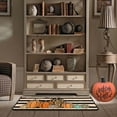 thumbnail image 5 of Pumpkin Fall Kitchen Rugs and Mats Set of 2 PCS, Pumpkins Stripe Autumn Mats for Floor, Bathroom, Fall Home Kitchen Thanksgiving Decorations 17"x47"+17"x30", 5 of 6
