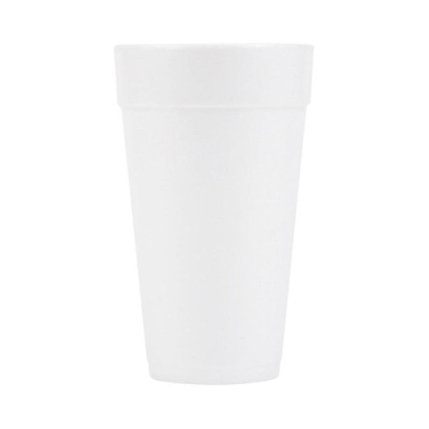 Solo Styrofoam Drinking Cups, 20 ounces,White, 25 Count