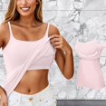 thumbnail image 2 of SHITINN Fitted Muscle Women Undershirt Women Ladies' Rims Bra Strap Vest with Chest Pad and Small Inner Tube Top, 2 of 5