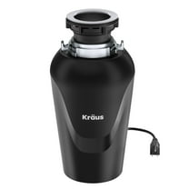 KRAUS WasteGuard Continuous Feed Garbage Disposal with 3/4 HP Ultra-Quiet Motor for Kitchen Sinks with Power Cord and Flange Included