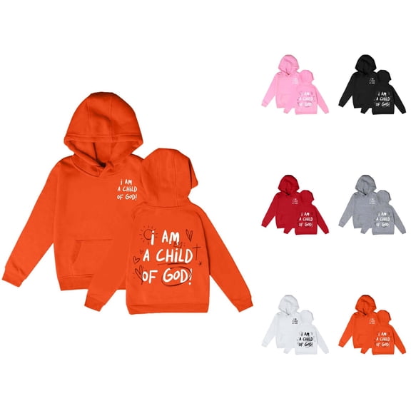Cute Christian Hoodies for Girl 2025 Fall Winter Long Sleeve Graphic Hooded Sweatshirt with Pockets Kids Pullover Tops