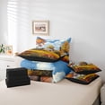 thumbnail image 6 of Homewish Rustic Cottage 7-Piece King Autumn Retro Reversible Bedding Comforter Set, 6 of 8