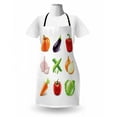 thumbnail image 3 of Vegetable Apron, Vegan Menu Pumpkin Eggplant Pepper Tomato Garlic Bunch of Organic Farm Elements, Unisex Kitchen Bib with Adjustable Neck for Cooking Gardening, Adult Size, Multicolor, by Ambesonne, 3 of 4