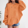 thumbnail image 4 of AOMPMSDX Kids Children Girls Boys Winter Long Sleeve Pocket Hoodie Tops Sweatshirt Clothes Solid Color Orange 6 Years-7 Years, 4 of 4