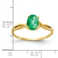 thumbnail image 2 of Primal Gold 14 Karat Yellow Gold 7x5mm Oval Emerald Ring, 2 of 4