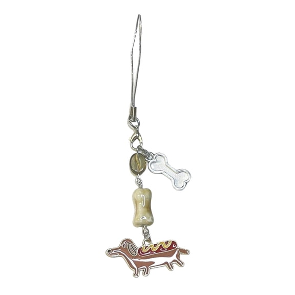 Unique Dachshund Dog Phone Jewelry Adorable Wiener Dog Phone Strap Comfortable Phone Chain Bag Charm