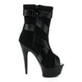 thumbnail image 3 of Ellie Shoes IS-E-609-Struck 6 Inch Platform Stretch Material with contrasting Straps Black Microfiber / 11, 3 of 6