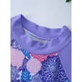 thumbnail image 7 of Aislor Kids Girls Athletic Tankini Swimsuit Floral Short Sleeve Swim Shirt with Shorts Rash Guard Swimwear Purple 16, 7 of 7