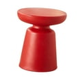 thumbnail image 1 of Lipstore Petite Table d'Appoint Minimaliste Table Basse Ronde pour Salle de Bain Table de Chevet Dortoir Rouge, 1 of 8