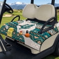 thumbnail image 2 of Uorisanigo Aztec Cactus Golf Cart Seat Cover, Universal Bench Seat Cover with Storage Pockets, Non-Slip Golf Cart Seat Towel Blanket Suitable for EZGO, Club Car & More 2-Seat Carts, 2 of 7