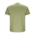 thumbnail image 4 of Wyobmus Men's Crew Neck T-Shirts Breathable Moisture Wicking Sport Shirt Lightweight Soft Home Wear Tops With Odor Control Solid Color T-Shirt S-2Xl B-Green, 4 of 6