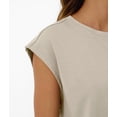 thumbnail image 6 of Womens Crew Neck Two Piece Short Sets Cap Sleeve Drawstring Summer Sweatsuit with Pocket Color XL, 6 of 8