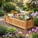 thumbnail image 1 of QinaQin Macetero de madera para jardín, cama elevada rectangular para horticultura, ideal para plantas, hierbas, frutas y verduras en interior o exterior, 1 of 5
