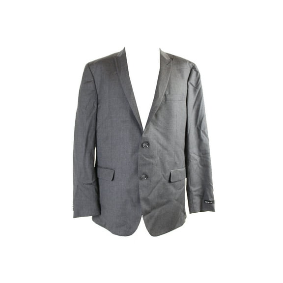 Bar Iii Mens Grey Slim-Fit Pindot Jacket 46R