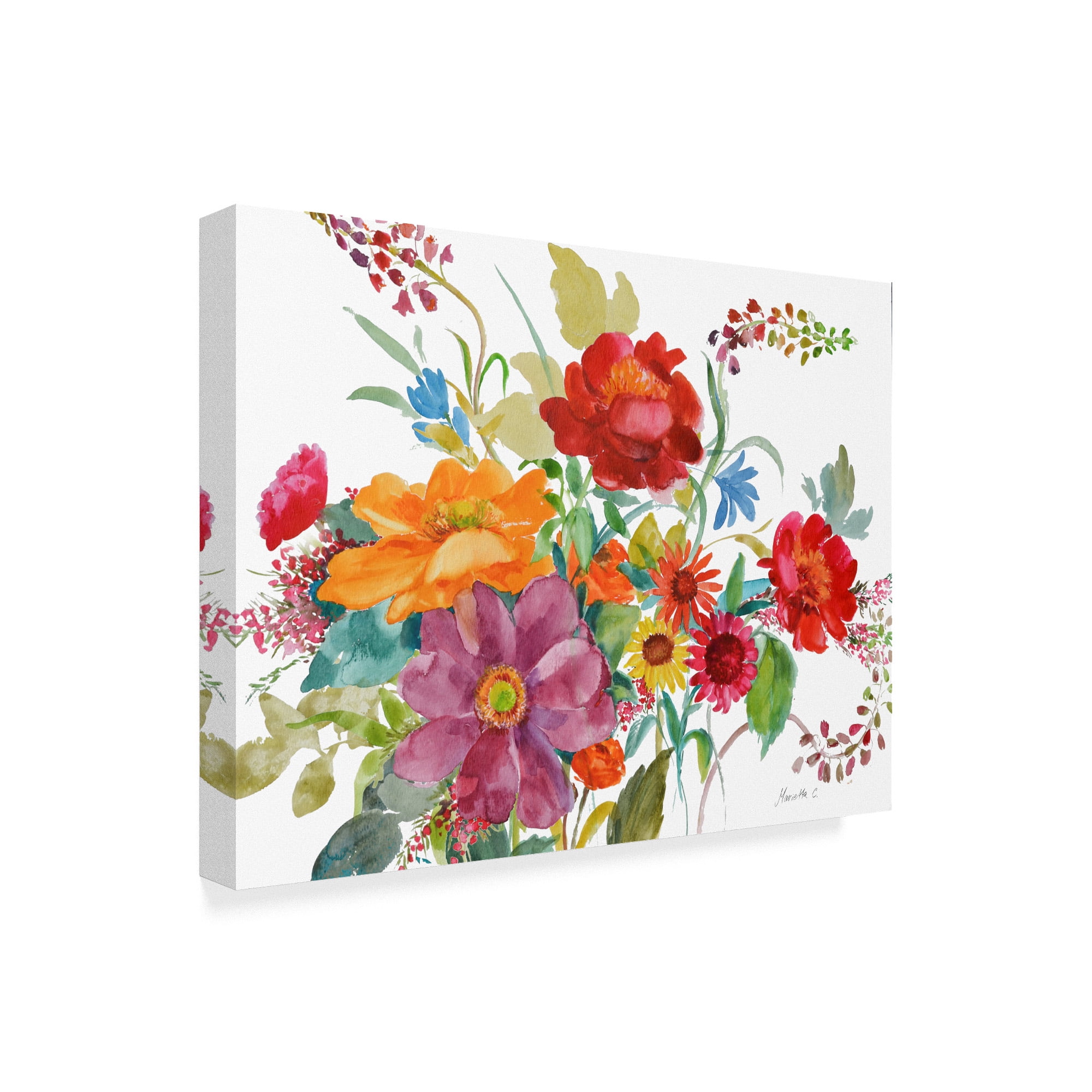 Trademark Fine Art 'Watercolor Bouquet' Canvas Art by Marietta Cohen Art And Design