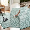 thumbnail image 6 of Nourison Versatile Indoor/Outdoor Aqua/Teal 5' x 7' Area Rug, (5x7), 6 of 11