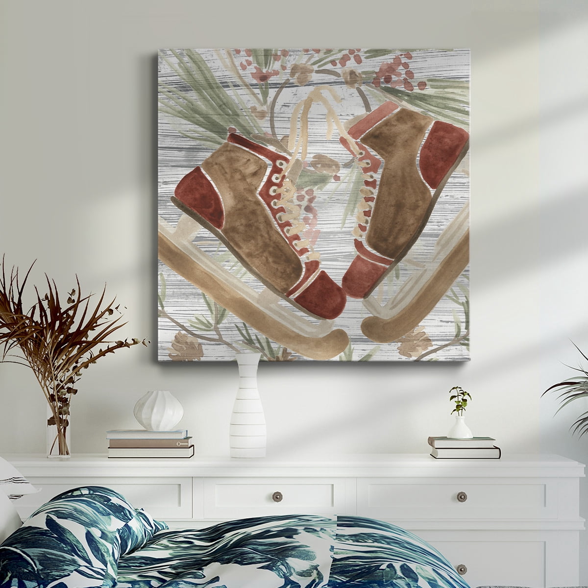 Wexford Home Pinecone Lodge I-Premium Gallery Wrapped Canvas, 40" x 40" - Ready to Hang