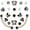Black, variant on 20pcs Bling Butterfly Flower Sparkling Rhinestones Pearl DIY Shoe Decoration Charms for Girls Women's Party Favor