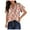 Orange, variant on Women Summer Tops Women's Shirts Casual V Neck Floral Print Smocked Short Sleeve Chiffon Blouses Boho Top Shirts