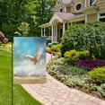 thumbnail image 5 of Beautiful Dove Of Peace Flying Garden Flag House Banner 12" x 18" Double Sided Outdoor Yard Decoration, 5 of 6