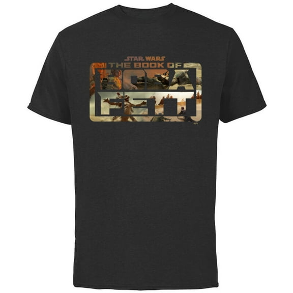 Star Wars The Book of Boba Fett Series Logo - Short Sleeve Cotton T-Shirt for Adults - Customized-Black