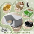 thumbnail image 4 of Low Entry Small Litter Box for Kittens, Kitty Plastic Litter Boxes, Open Top, Anti-Splash High Sided Litter Tray Pan for Medium Pets, Puppy, Easy to Clean, 15.7" L*11.8" W*6.7" H (Grey), 4 of 4