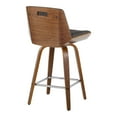 thumbnail image 6 of Corazza Counter Stools for Kitchen Counter in Fabric and Walnut Wood, Counter Height Chairs, Bar Stools Set of 2, Counter Height Chairs, Bar Stools For Kitchen Island, 6 of 6