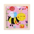 thumbnail image 1 of Nueve~Piezas Rompecabezas De Madera Coche De Animales De Dibujos animados Rompecabezas De Madera Educación Infantil Puzzle Educativo 2~5 Años Juguete De Madera, 1 of 3