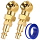 thumbnail image 1 of Paquete 2 Mandriles Aire Portátiles,Mandril Aire de Bola Cerrada de Metal Sólido + Enchufe Rápido Estándar NPT de 1/4 de Pulgada, Boquilla Indicadora de Inflador de Neumáticos, 1 of 5