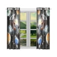 thumbnail image 2 of BSDHOME Alien Planet Star System in Space Window Curtain Kitchen Curtain 26x39 inches (Two Piece), 2 of 3