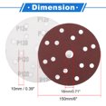 thumbnail image 6 of Unique Bargains 50 Pcs Sanding Discs, 6" 15 Hole 120 Grit Durability Aluminum Oxide Paper Base Red, 6 of 7