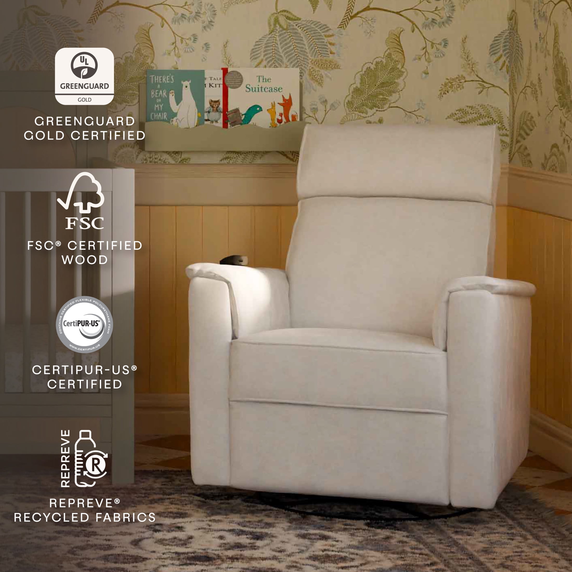 Namesake Willa Deluxe Power Recliner and Swivel Glider with Heat and Massage