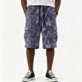 thumbnail image 2 of Mens Athletic Shorts High Waist Drawstring Cargo Shorts Summer Soft Baggy Stretch Workout Shorts, M, 2 of 7
