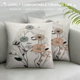 thumbnail image 3 of HENGT  Mid Century Pillow Covers  Abstract Face Throw Boho Decorative Minimalist Woman Body Line Pillowcase Floral Plants Cushion Case for Home Outdoor Yard Abstract Line Woman, 3 of 5