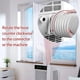 thumbnail image 5 of Muyoka Tubo de manguera de escape Flexible de 78 pulgadas y 5 "de diámetro, manguera de ventilación de ventana Universal para aire acondicionado, portátil blanco Muyoka Hogar, 5 of 7