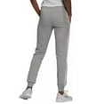 thumbnail image 4 of Adidas MEDIUM GREY HEATHER Women's 3-Stripe Fleece Sweatpant Jogger, US X-Small, 4 of 4